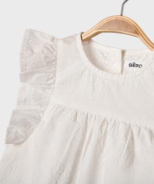 Blouse brodée avec volants sur les épaules bébé fille vue3 - GEMO(BEBE DEBT) - GEMO