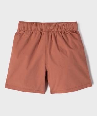 Short large en popeline de coton uni garçon  vue3 - GEMO (ENFANT) - GEMO