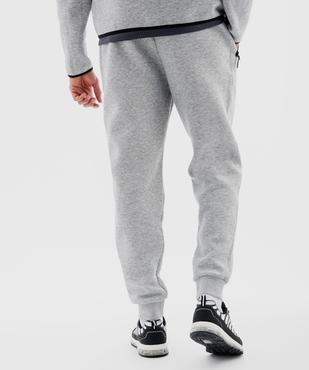 Pantalon de jogging avec poches zippées homme vue3 - GEMO (HOMME) - GEMO