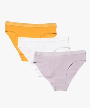 Culottes unies avec ceinture satinée fille (lot de 3) vue1 - GEMO 4G FILLE - GEMO