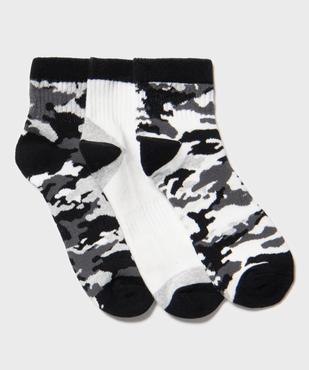Socquettes motif camouflage garçon (lot de 3) vue1 - GEMO (ENFANT) - GEMO