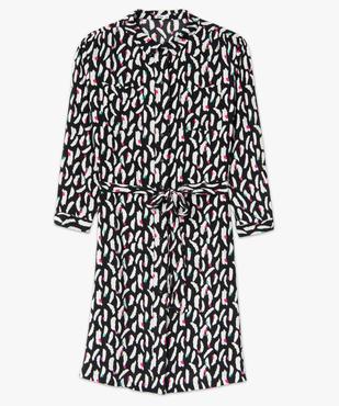 Robe chemise femme grande taille à manches longues et motifs vue4 - GEMO (G TAILLE) - GEMO