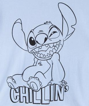 Tee-shirt fille coupe crop top motif Stitch - Disney vue2 - LILO & STITCH - GEMO