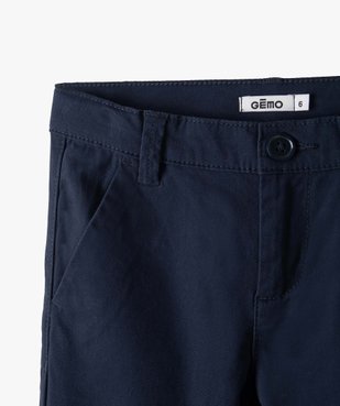 Pantalon chino en twill de coton garçon vue4 - GEMO 4G GARCON - GEMO
