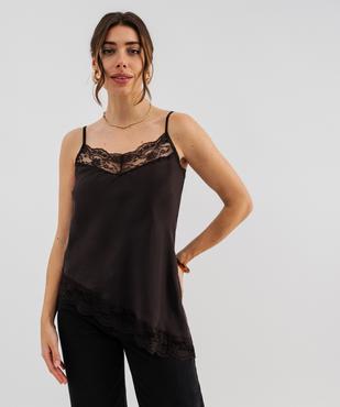 Caraco asymétrique en satin fluide femme  vue1 - GEMO(FEMME PAP) - GEMO