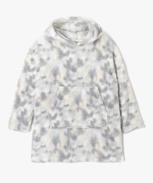 Veste d’intérieur à capuche en maille peluche fille vue1 - GEMO (JUNIOR) - GEMO