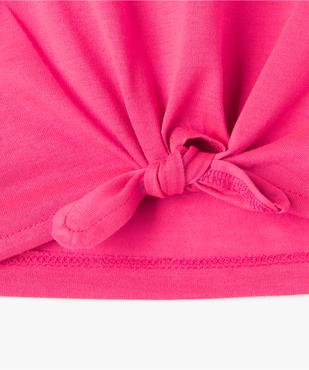 Tee-shirt fille large et noué dans le bas à manches très courtes et  vue2 - GEMO (ENFANT) - GEMO
