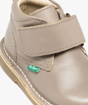 Bottes bébé fille en cuir uni à scratch - Kickers vue6 - KICKERS - GEMO