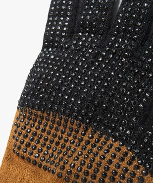 Gants garçon bicolores avec picots antidérapants vue2 - GEMO (JUNIOR) - GEMO