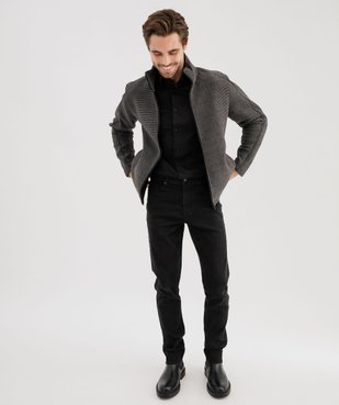 Sweat zippé à col montant intérieur polaire homme vue5 - KENSINGTON - GEMO