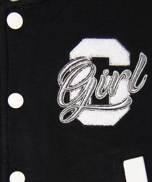 Blouson en molleton et fermeture pressionnée fille vue4 - GEMO (ENFANT) - GEMO