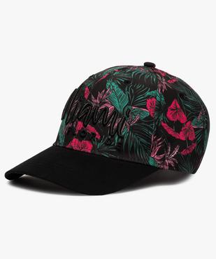 Casquette femme à motifs fleuris et inscription brodée vue1 - GEMO (ACCESS) - GEMO