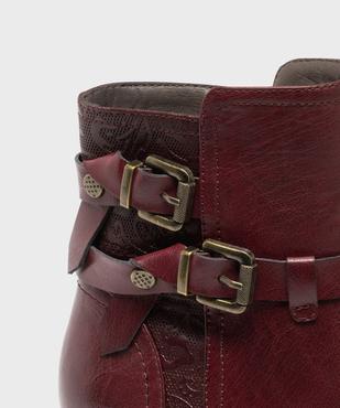 Boots zippées à talon et semelle crantée femme vue6 - EMILIA ROSA - GEMO