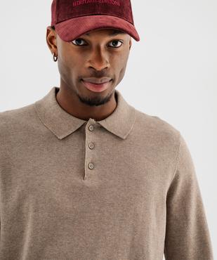 Pull fin avec col polo homme vue2 - GEMO (HOMME) - GEMO
