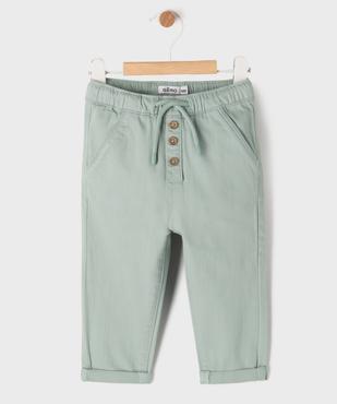 Pantalon chino avec taille ajustable bébé garçon vue1 - GEMO(BEBE DEBT) - GEMO