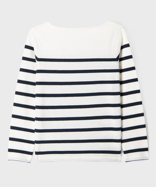 Tee-shirt manches longues à rayures fille - LuluCastagnette vue3 - LULU CASTAGNETTE GEMO FOR GOOD - GEMO