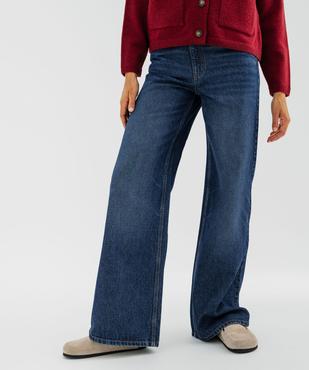 Jean extra wide leg taille normal en denim léger femme vue1 - GEMO 4G FEMME - GEMO