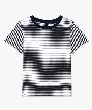 Tee-shirt rayé à manches courtes femme vue4 - GEMO 4G FEMME - GEMO