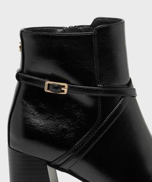 Boots à vernis mat, bout carré et talon trapèze femme - LuluCastagnette vue6 - LULUCASTAGNETTE - GEMO