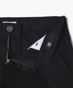 Bermuda cargo en twill uni coupe Regular garçon vue3 - GEMO 4G GARCON - GEMO