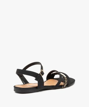 Nu-pieds femme à talon plat et bride tressée vue4 - GEMO (CASUAL) - GEMO