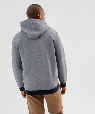 Sweat à capuche en molleton rayé homme vue3 - GEMO (HOMME) - GEMO