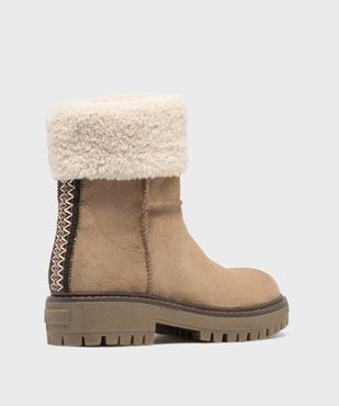 Boots avec tige en sherpa et semelle crantée femme - 5 Miles vue4 - 5 MILES - GEMO