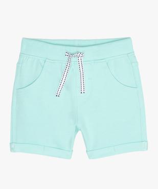 Short bébé garçon confortable en jersey à taille élastiquée vue1 - GEMO 4G BEBE - GEMO