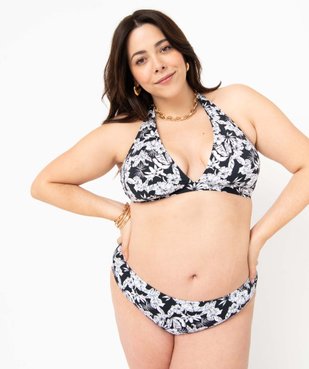 Haut de maillot de bain femme grande taille forme triangle foulard vue3 - GEMO 4G FEMME - GEMO