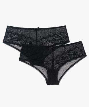 Shorty femme en dentelle et tulle (lot de 2) vue4 - GEMO(HOMWR FEM) - GEMO