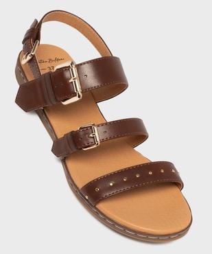 Sandales plates avec brides à boucles et à clous femme - Valentina Baldano vue5 - VALENTINA BALDA - GEMO