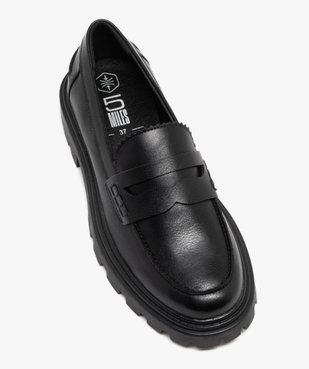 Mocassins femme Penny Loafer à languette dentelée et semelle crantée vue6 - 5 MILES - GEMO
