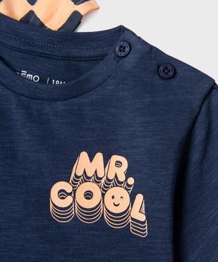 Tee-shirt à manches courtes imprimés bébé garçon (lot de 2) vue2 - GEMO 4G BEBE - GEMO