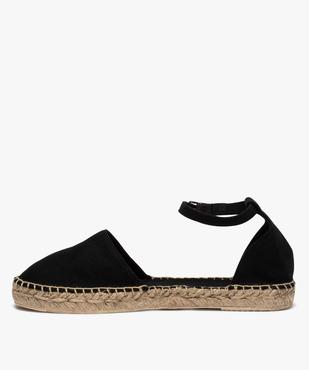 Sandales femme style espadrilles ouvertes sur les côtés Dessus en toile unie vue3 - GEMO (CASUAL) - GEMO