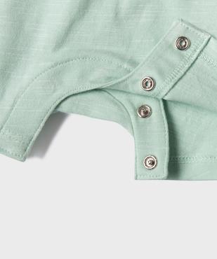 Combinaisons courtes en coton à motifs fleuris bébé fille (lot de 2) vue2 - GEMO 4G BEBE - GEMO