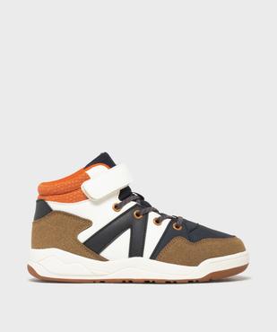 Baskets montantes à lacets élastiques et scratch garçon - 5 Miles vue1 - 5 MILES - GEMO