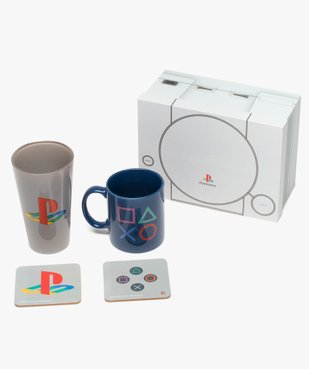 Coffret cadeau 4 pièces : 1 mug + 1 verre + 2 sous-verre - Playstation vue3 - PLAYSTATION - GEMO
