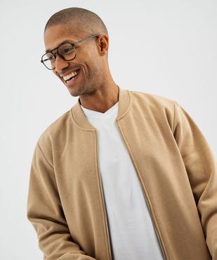 Sweat zippé en molleton doux homme vue2 - GEMO (HOMME) - GEMO