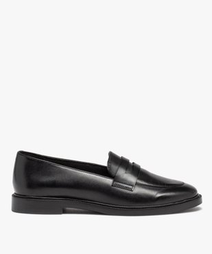 Mocassins femme unis dessus en cuir classique - Taneo vue1 - TANEO - GEMO