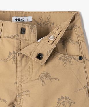 Bermuda en coton twill imprimé à revers garçon vue2 - GEMO 4G GARCON - GEMO