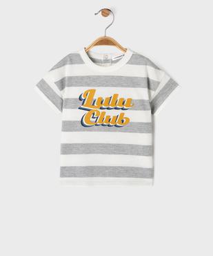 Tee-shirt manches courtes à rayures bébé garçon - LuluCastagnette vue3 - LULU CASTAGNETTE GEMO FOR GOOD - GEMO