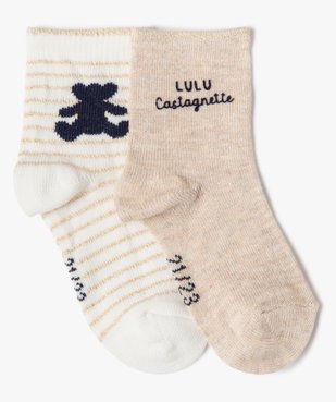 Chaussettes pailletées bébé fille (lot de 2) - LuluCastagnette vue1 - LULUCASTAGNETTE - GEMO