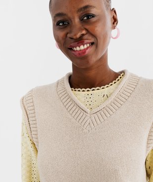 Pull sans manches femme  vue5 - GEMO 4G FEMME - GEMO