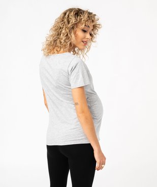 Tee-shirt de grossesse imprimé à manches courtes vue3 - GEMO 4G MATERN - GEMO