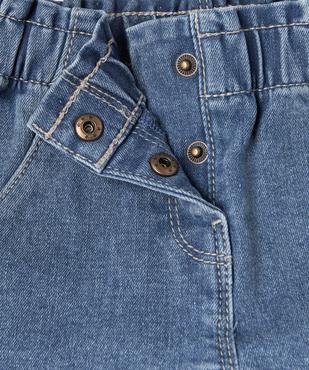 Short en jean bébé fille uni avec revers et taille élastiquée vue3 - GEMO 4G BEBE - GEMO