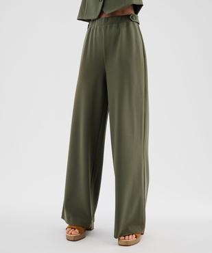 Pantalon large et souple à ceinture élastique femme vue6 - GEMO(FEMME PAP) - GEMO