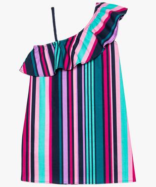 Robe fille imprimée à basque poitrine et décolleté asymétrique vue2 - GEMO (ENFANT) - GEMO