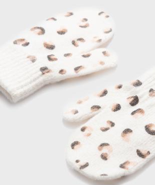 Moufles à motifs tachetés bébé fille vue2 - GEMO(BEBE DEBT) - GEMO