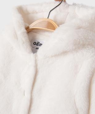 Veste à capuche en fourrure imitation doublée velours bébé vue3 - GEMO(BB COUCHE) - GEMO