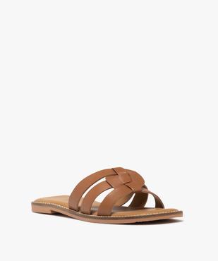 Sandales mules avec brides croisées en cuir femme - Tanéo vue2 - TANEO GEMO FOR GOOD - GEMO